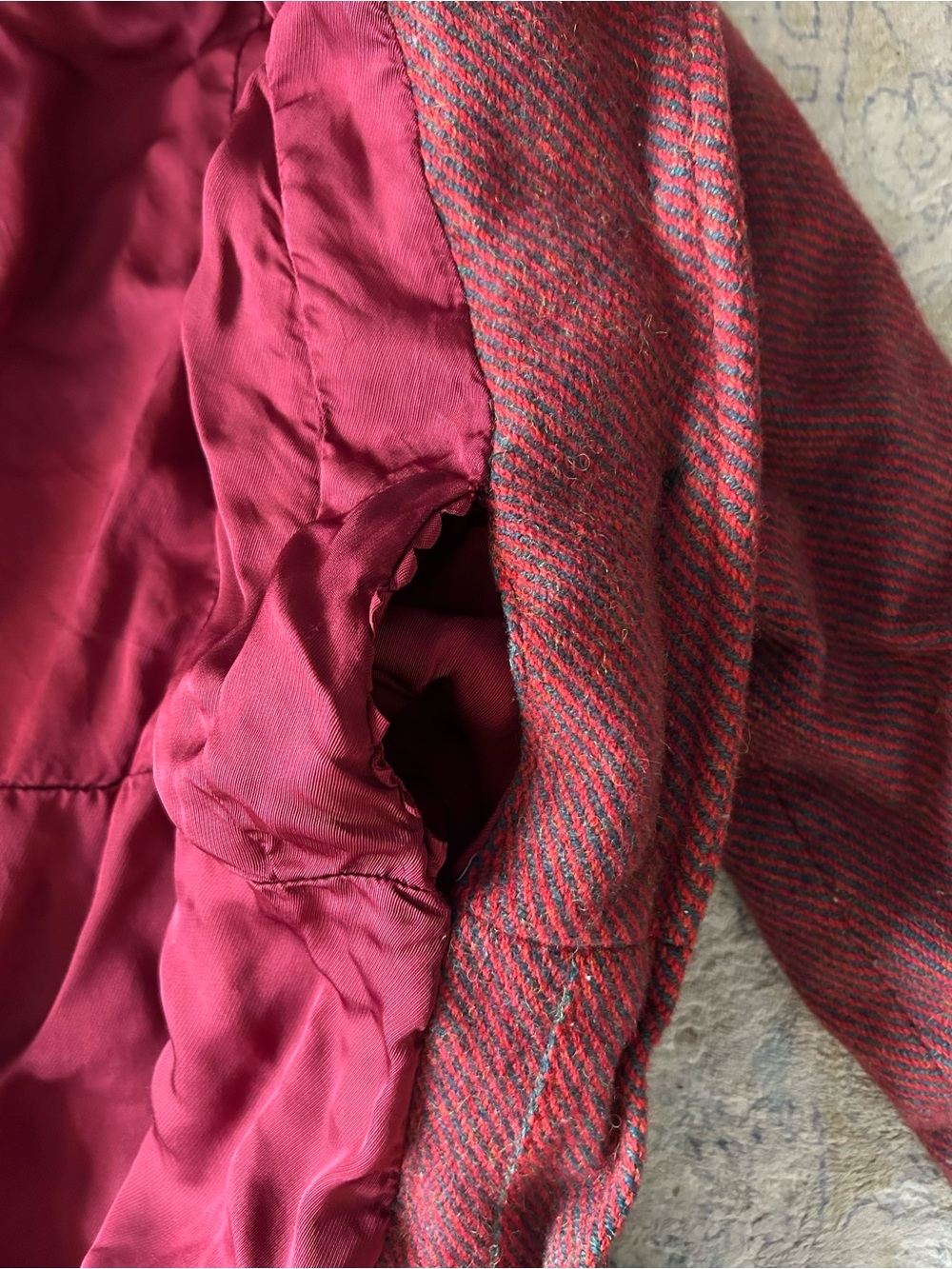 Vintage Girls' Long Sleeve Belted Red Coat - Classic Fit - Picture 6 of 9